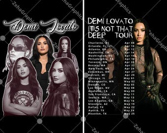 Demi Lovato 2 png Datei, Es ist nicht so tief Tour 2026 Digitaler Download (PNG).