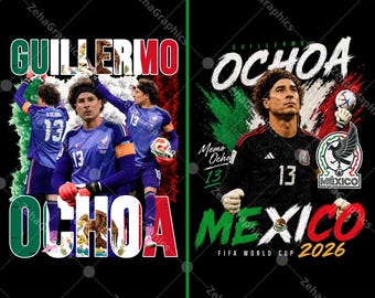 Guillermo Ochoa Mexico Soccer 2 PNG Design (Digital Download).