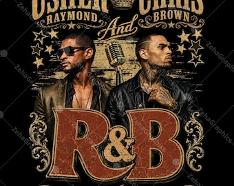 Chris Brown Usher Raymond R&B TOUR 1 Plik PNG, projekt do pobrania cyfrowego.