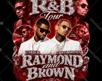 Chris Brown Usher Raymond R&B TOUR 1 Plik PNG, projekt do pobrania cyfrowego.