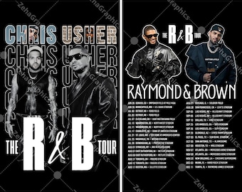 Chris Brown Usher Raymond R & B TOUR 2 PNG-Datei, Design digitaler Download.