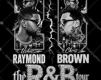 Chris Brown Usher Raymond R&B TOUR 1 Plik PNG, projekt do pobrania cyfrowego.