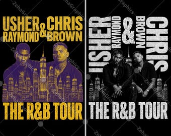 Chris Brown Usher Raymond R&B TOUR 2 Plik PNG, projekt do pobrania cyfrowego.