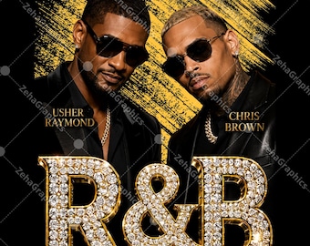 Chris Brown Usher Raymond R&B TOUR 1 Plik PNG, projekt do pobrania cyfrowego.