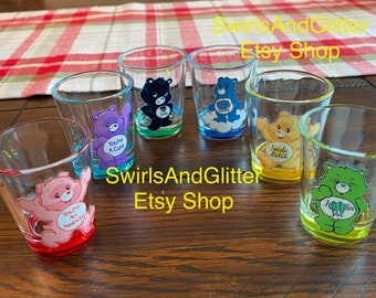 Swear Bears SALE Shot Glasses Set of 6 Adult Care Bear Gift