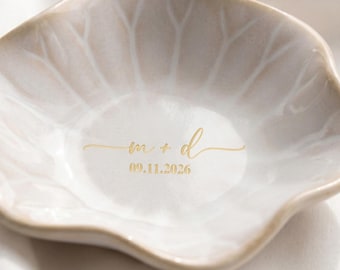 Custom Ring Dish, Personalized Jewelry Tray, Ceramic Jewelry Dish, Wedding Gift for Her, Bridesmaid Gift, Bachelorette Party Favor