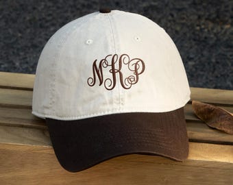 Monogram Hat, Custom Embroidered Baseball Cap