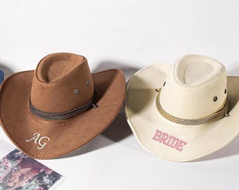 Personalized Cowboy Hat, Custom Embroidered Cowgirl Hat