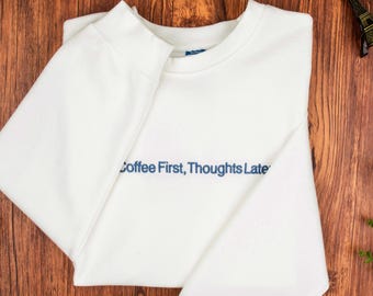 Custom Embroidered Sweatshirt, Embroidered Text Crewneck, Personalized Text Hoodie, Customized Embroidery