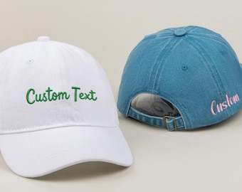 Custom Embroidered Hat, Personalized Dad Hat, Custom Text Baseball Cap, Vintage Baseball Hat, Bachelor Trip Hat, Bachelorette Party Gifts