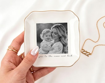 Personalized Photo Trinket Dish Tray, Custom Picture Ring Dish, Jewelry Ring Dish, Best Friends Gift, Wedding Gift, Bridesmaid Favors