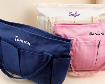 Sacola de lona personalizada com texto, sacola de lona, presente personalizado para despedida de solteira, bolsa de praia com nome bordado, presente personalizado para madrinhas com logotipo