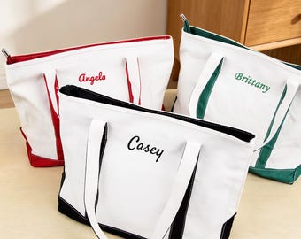 Bolsa de lona bordada personalizada, com texto ou logotipo personalizados. Ideal para despedida de solteira e Dia das Mães.