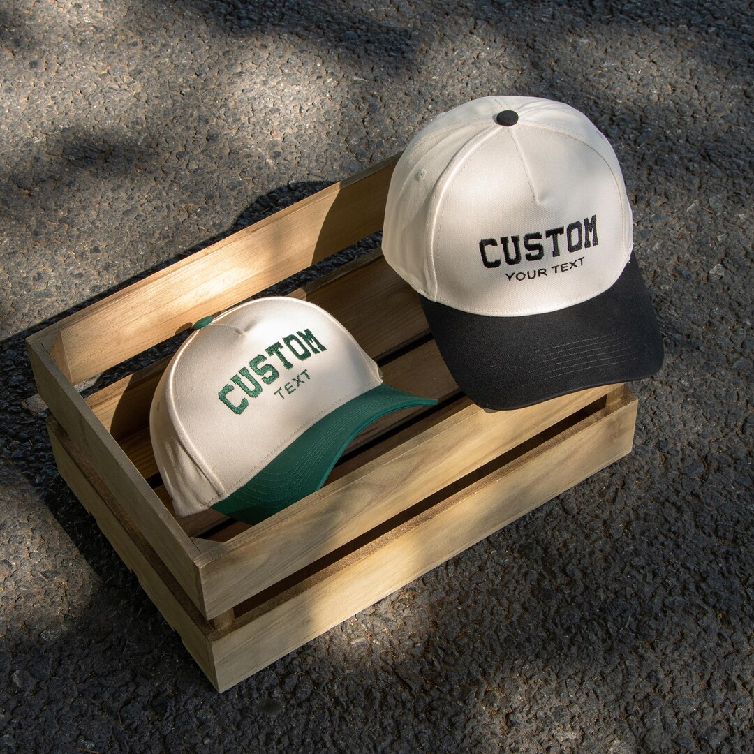 Custom Text Hat, Embroidered Your Text Here Cap, Baseball Hat, Custom ...