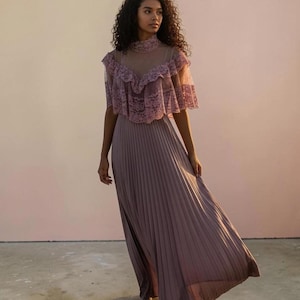Pleated Lace Dress - Etsy