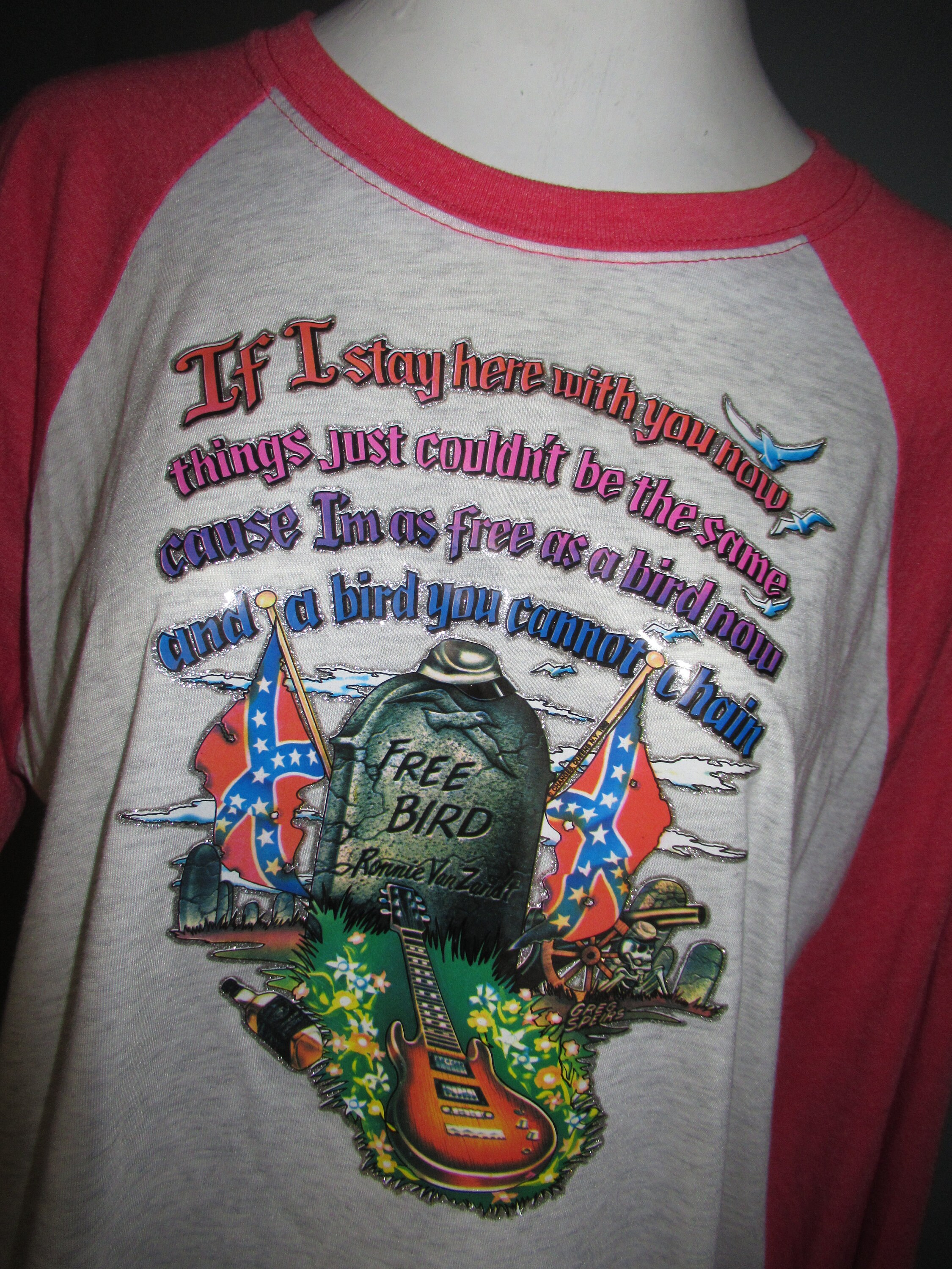 Download Vintage Free Bird Sparkle Iron On Pullover Tee Top Shirt Etsy