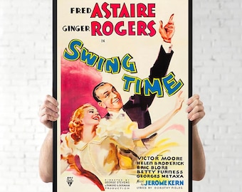 Swing Time Vintage Movie Poster Wall Art Prints Retro Home Decor Film Fan Collectibles