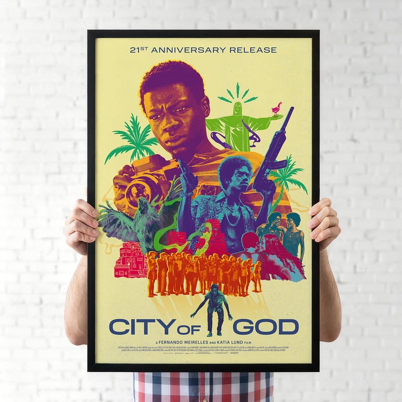 City of God Movie Poster, Wall Art, Classic Movie Posters, Film Fan