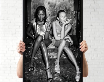 Naomi Campbell Soda Cans Glitter Print: 90s Supermodel Wall Art - Etsy