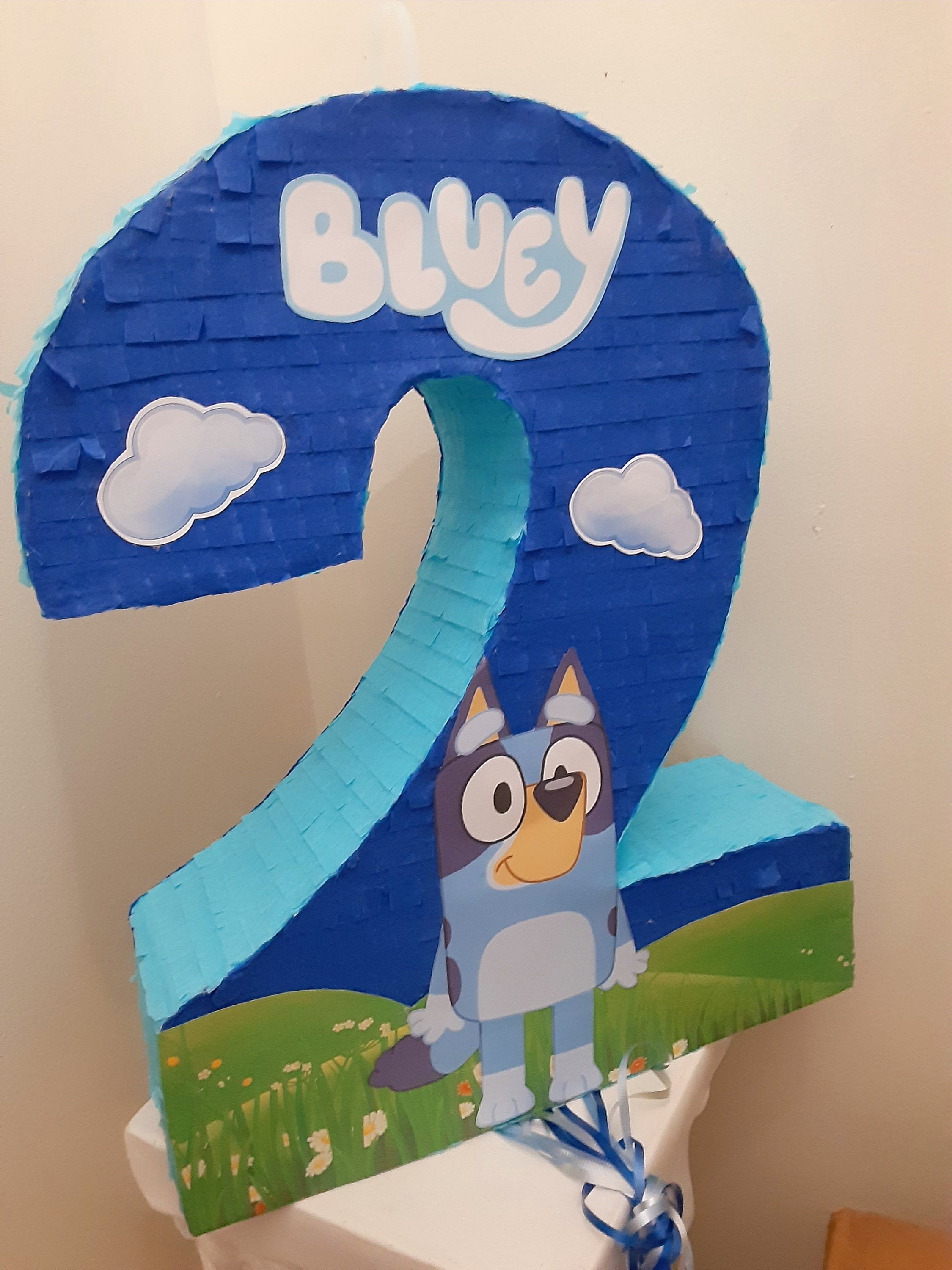 Number 2 Two Year Second 2 Bluey Pull String Pinata 18 - Etsy