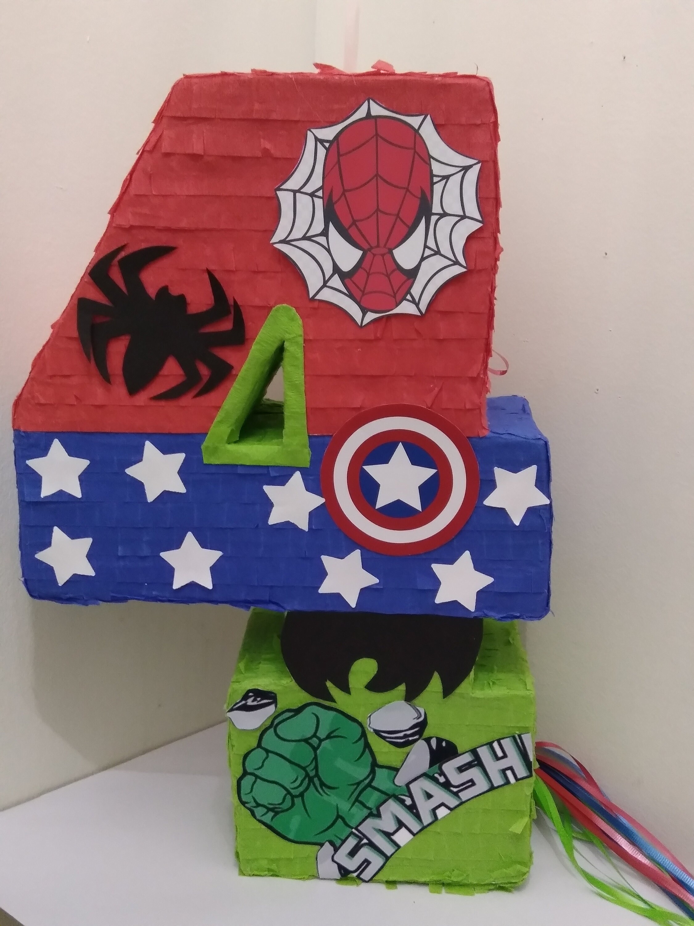 Number 4 Four Avengers Super Hero Hulk Captain America - Etsy Finland