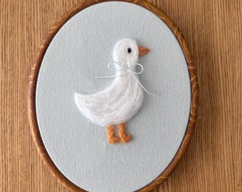 Gefilzte Gans Wandkunst: Kinderzimmer Dekor, Erbstück Andenken, Baby Party, Personalisiert