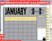 Digital Gym Planner: Interactive Calendar, To-Do List (Digital Download)