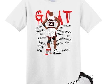 9 Space White Black True Red OG T Shirt Match Goat, Jordan 9 Space Jam  Match Tee