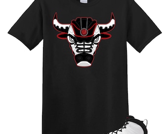 9 Space White Black True Red OG T Shirt Match Bull, Jordan 9 Space Jam  Match Tee