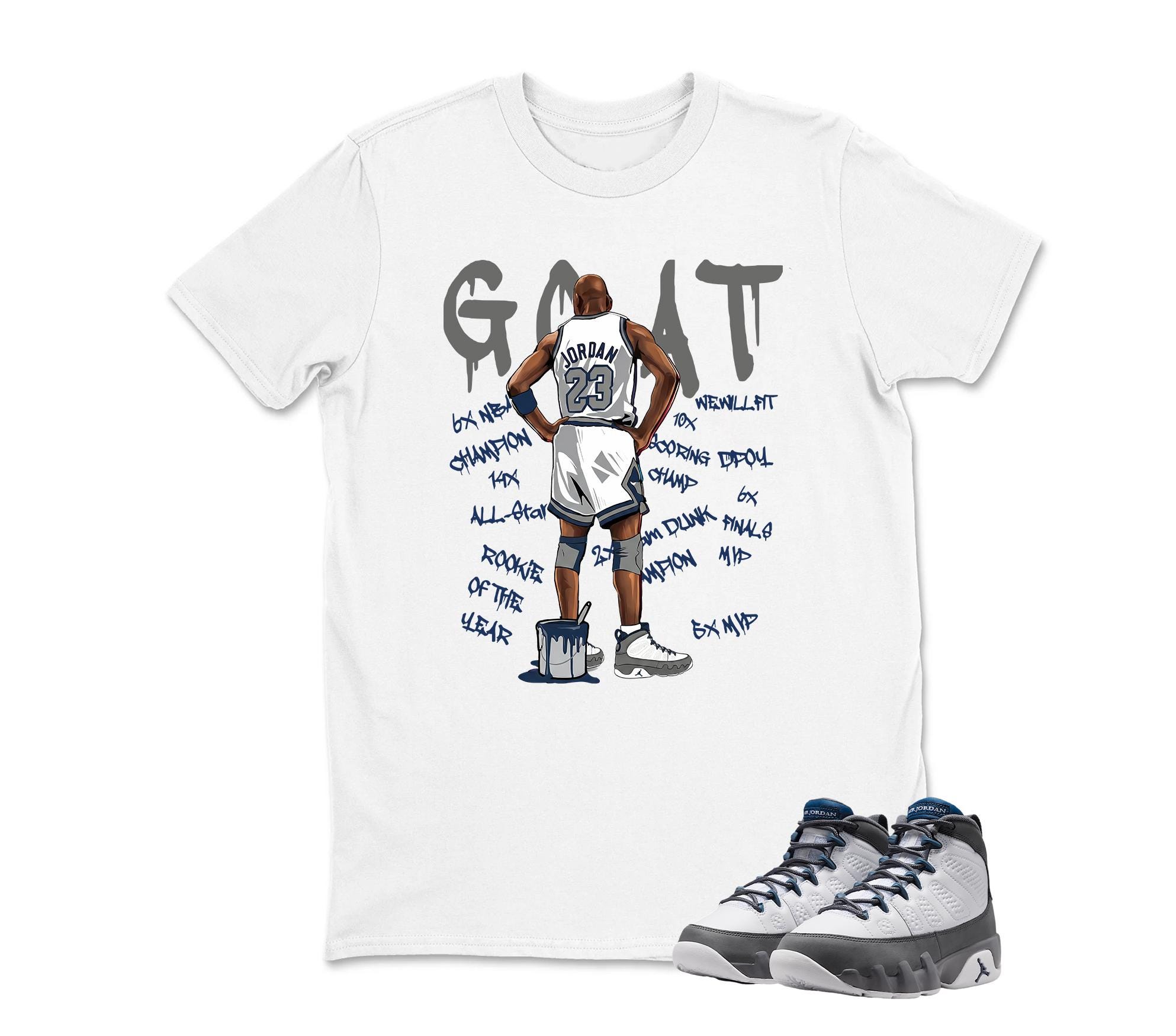 T-shirt Assorti AJ 9 Cool Grey - Pour Sneakerheads, Personnalisable Taille/couleur, Coton