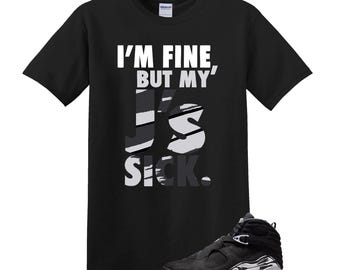 Jordan 8 Chrome Matching Sneaker Tee Shirt Black, Unisex Shirt Match Sneaker, Match Outfit Gift