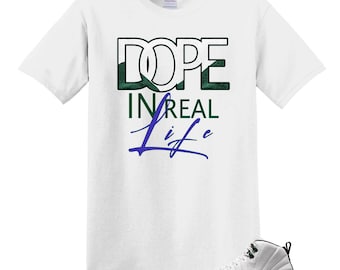 12 Bucks Green White Black Gorge Retro T Shirt Match DOPE, Jordan 12 Retro Bucks  Match Tee