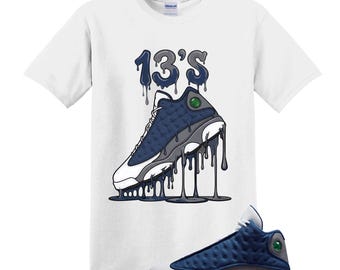 Jordan 13 Retro Flint Matching Sneaker Tee Shirt, 13 Flint Grey Navy White T Shirt Match, OG 2026 T Shirt Match