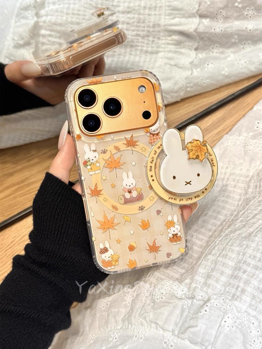 Fall Leaf Miffy Magsafe Phone Case, iPhone 17, iPhone 17 Pro