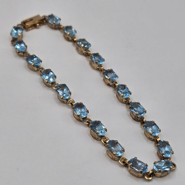 Estate Vintage Topaz Bracelet 10kt