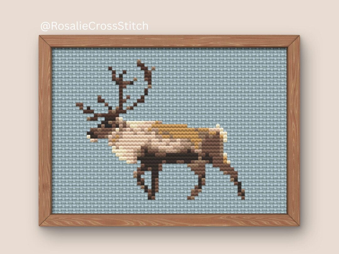 Reindeer Cross Stitch Embroidery Pattern- Christmas - Instant PDF ...