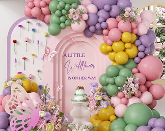 Baby Shower Balloon Arch Kit 164pcs - Spring Wildflower Floral Daisy Decor