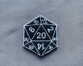 20 Seitiger Würfel Aufnäher