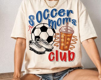 Soccer Moms Club SVG: Sporty Vintage Mom Life Shirt Design (Digital Download)