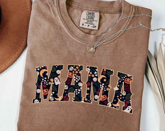 Halloween Mama Sweatshirt, Mom Halloween Shirt, Spooky Mama Shirt, Mama Halloween Gift, Cute Ghost Shirt, Floral Ghost Shirt, Gift for Mom
