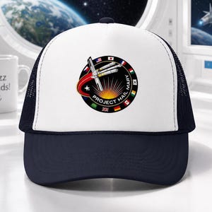 Project Hail Mary Hat Sci Fi Trucker Hat Space Nerd Mesh Cap Geek Gift for Book Fans Replica