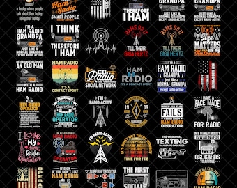 Ham Radio Png Bundle, Amateur Radio Operator Quotes PNG, Funny CB Radio Sublimation, Ham Radio Grandpa Png, Radio Hobby Gifts Png