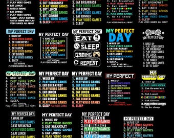 Gamer Sublimation Bundle, Gamer Shirt PNG, Video Games PNG, Game Controller png, Game Day png, Funny gamer png, Sublimation