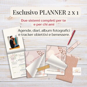 Kit Planner Digitale A5 Senza Date | Agenda/Diario/Album Ricordi/Tracker Benessere|2 Stili (Block Notes+Doppia Pagina) | PDF+Copertina+extra
