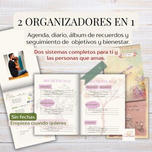 Planner A4 non datato PDF | Diario settimanale da stampare | Pagine foto, tracker obiettivi & benessere | Download istantaneo