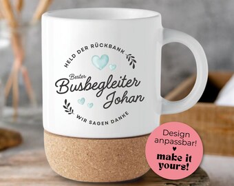 Personalized Bus Attendant Mug | Thank You Gift | Best Bus Attendant | Custom Name Mug | School & Daycare Appreciation