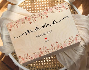 Personalized Memory Box for Mom | Custom Wooden Keepsake Box with Names | Gift for Mom | Mother’s Day Gift | Custom Text Box