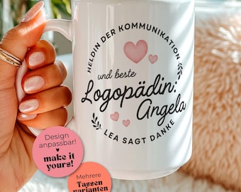 Personalized Speech Therapist Mug | Speech Pathologist Gift | Best Speech Therapist | Custom Name Mug | Thank You Therapist Gift