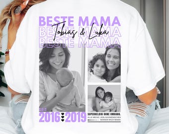 Personalized Best Mom Shirt | Custom Mother T-Shirt with Photo, Name & Year | Gift for Mom | Birthday Gift | Best Mom Gift Idea