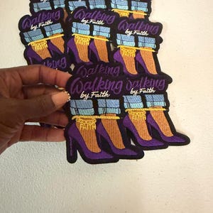 Bound but Still Walking by Faith Embroidered Iron-On Patch Collection image 5